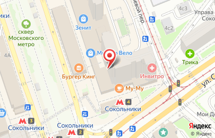 Фуджицу сервис на Сокольнической площади на карте