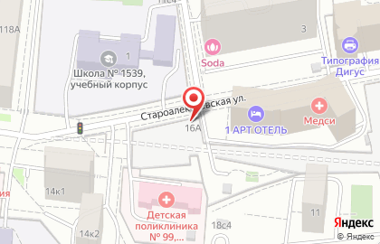 Автостоянка Мгса на Староалексеевской улице на карте