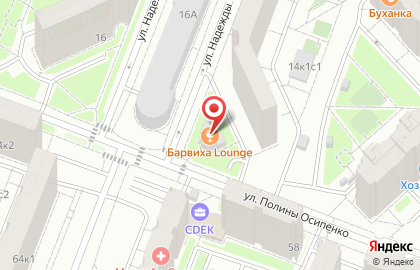 Кальянная Барвиха Lounge на метро ЦСКА на карте
