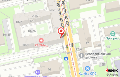 Супермаркет Магнит на Лесном проспекте на карте