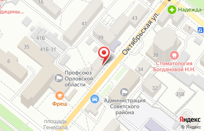 Салон ортопедической продукции Орто-Доктор на Октябрьской улице на карте
