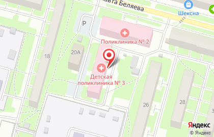Череповецкая детская городская поликлиника №2 на карте