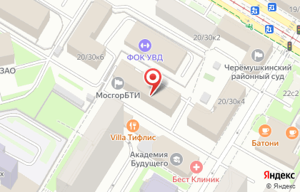  ГБУ МосгорБТИ Клиентский центр на Кржижановского на карте