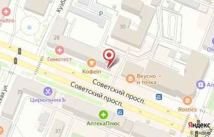 Стоматология на Советском на карте