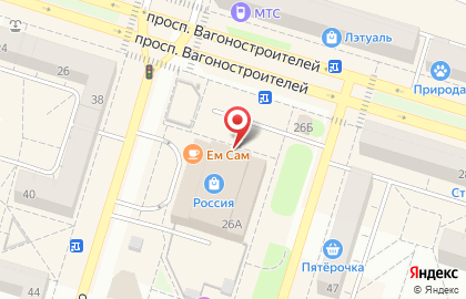 Культурно-развлекательный центр Россия на проспекте Вагоностроителей на карте