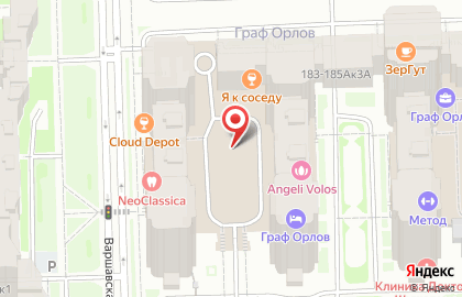 Петербургский центр подологии на метро Московская на карте