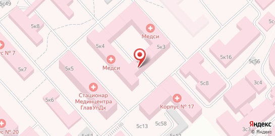 Клиника МЕДСИ в Боткинском проезде на карте