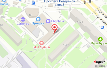 Магазин овощей и фруктов на проспекте Ветеранов на карте