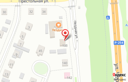 Уездный на карте