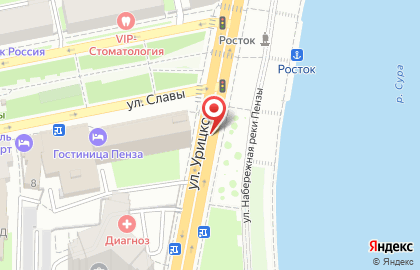 Какаду на улице Урицкого на карте