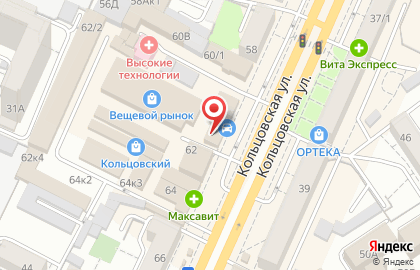 Магазин фастфудной продукции на Кольцовской улице на карте