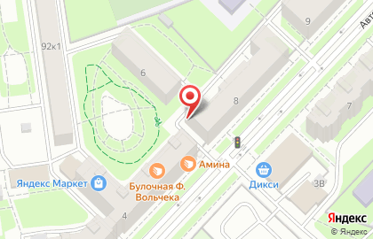 Фирменный магазин кондитерских изделий Невские Берега на Автовской улице на карте