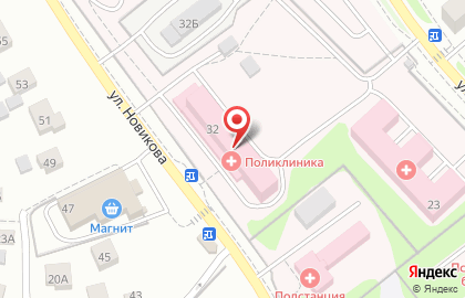 Поликлиника на улице Новикова в Наро-Фоминске на карте