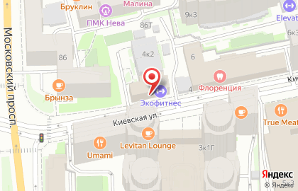 Фитнес-клуб Экофитнес на Киевской улице на карте