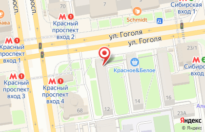 Магазин спортивного питания, одежды и аксессуаров Новоспорт в Центральном районе на карте