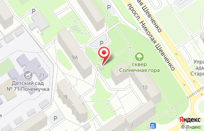 Продуктовый магазин в микрорайоне Солнечный на карте