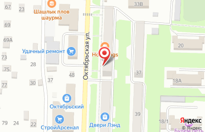 Магазин по продаже дверей на Октябрьской улице на карте