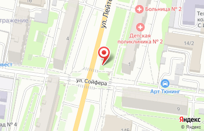 Киоск по продаже хлебобулочных изделий на улице Лейтейзена на карте
