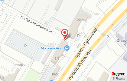 Автостоянка на проспекте Кулакова, 18Б к1 на карте