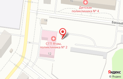 Северодвинская городская поликлиника Ягры на улице Дзержинского на карте