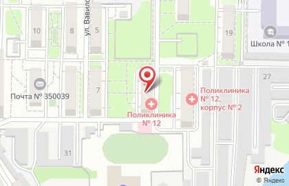Городская поликлиника №12 в Краснодаре на карте