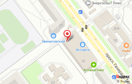 Фирменный салон Билайн на проспекте Генерала Тюленева на карте