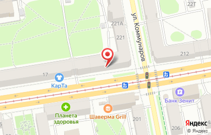БыстроБанк на улице Коммунаров на карте