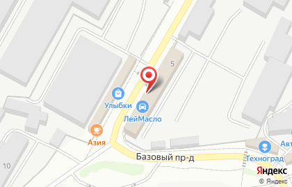 Кафе Караван в Базовом проезде на карте