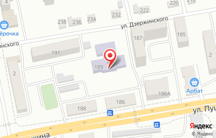 Библиотека №3 на улице Дзержинского на карте