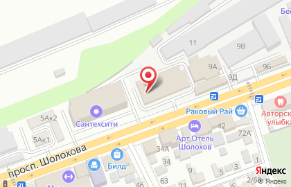 Атланта на проспекте Шолохова на карте