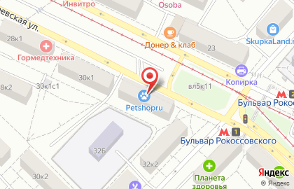 SUNMAR -метро Бульвар Рокоссовского на карте