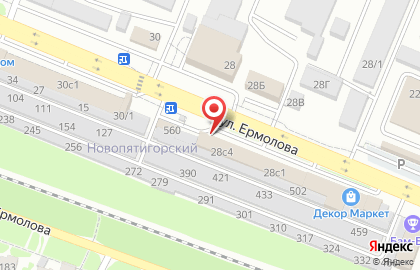 Салон штор Барокко на улице Ермолова на карте