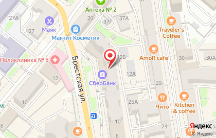 Мастерская по ремонту часов Артель на Брестской улице на карте