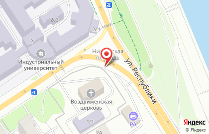Киоск по продаже мороженого на улице Луначарского на карте