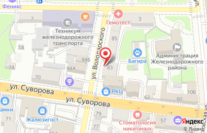 Сеть салонов обслуживания СМАРТС в Железнодорожном районе на карте