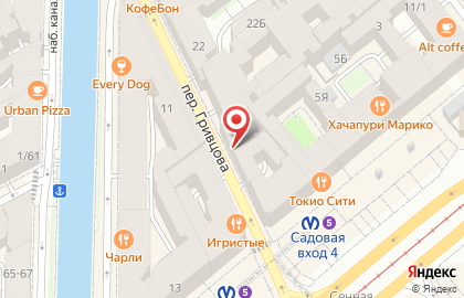 Булочные Ф. Вольчека в переулке Гривцова на карте