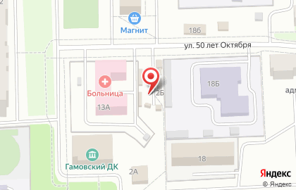 Киоск по продаже мясной продукции на улице 50 лет Октября на карте