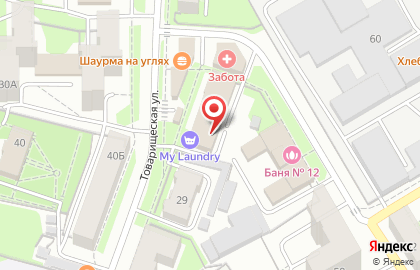Прачечная самообслуживания Mylaundry на Товарищеской улице на карте