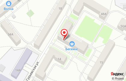 Универсам Бегемаг на Гурьевской улице на карте