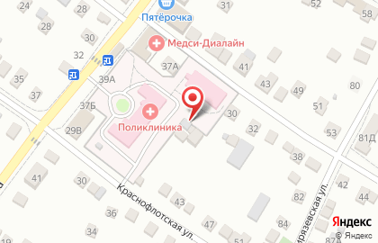 Краснослободская детская поликлиника на карте