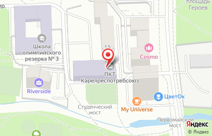 Петрозаводский кооперативный техникум Карелреспотребсоюза на карте