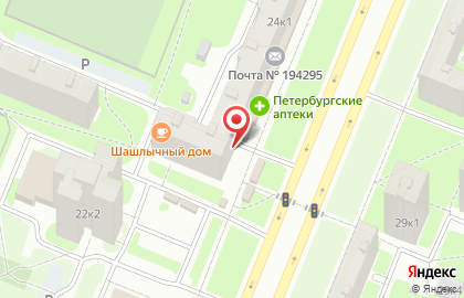 Магазин овощей и фруктов на проспекте Просвещения на карте