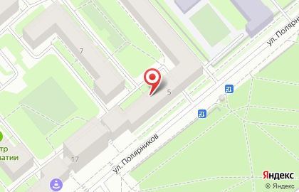 Райжилобмен Невского района на улице Полярников на карте