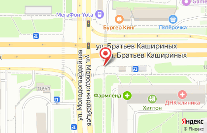Киоск по продаже печатной продукции Роспечать на улице Братьев Кашириных, 107 киоск на карте
