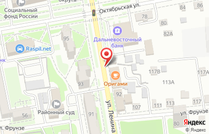 Суши-бар Оригами во Владивостоке на карте