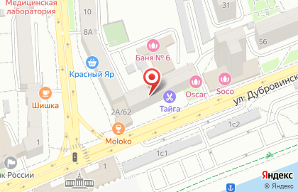 Банкомат АК Барс Банк, Красноярский филиал на улице Дубровинского на карте