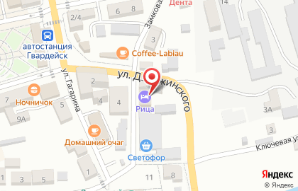Меридиан на Замковой улице на карте