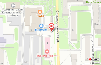 Магазин Мясная лавка на Симферопольской улице на карте