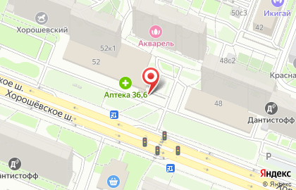 Киоск печатной продукции Краснопресненское агентство печати на Хорошёвском шоссе на карте