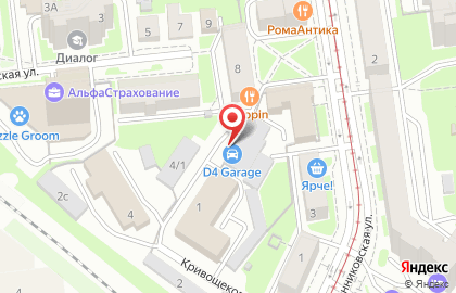 Автосервис d4 Service на Серебренниковской улице на карте